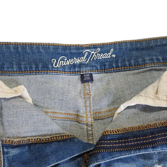 LIKE NEW Universal Thread High Rise Midi Denim Shorts - Picture 3 of 5